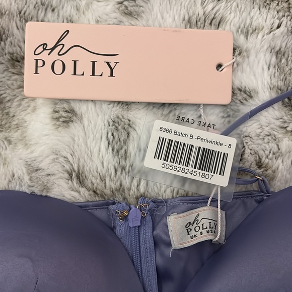 Empire Waistline Mini Dress in Periwinkle - Picture 8 of 8